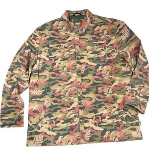 Howler Brothers Roadrunner Shell Lined Shirt Jacket Camo print Fatigue Mens XXL